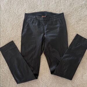 Tory Burch black leather leggings - S